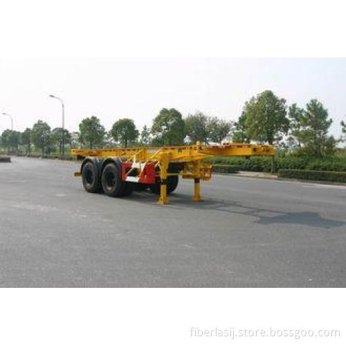 Steel 20ft Skeletal Or Flatbed Tank Container Trailer Chass